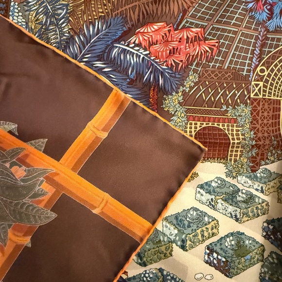 Authentic Hermes Jardins D’Hiver Scarf 90 cm ~ Excellent condition ~ With Box - Picture 4 of 11